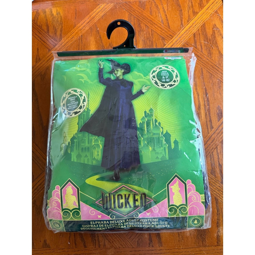 WICKED ELPHABA DELUXE WITCH COSTUME WOMENS SIZE S 4-6